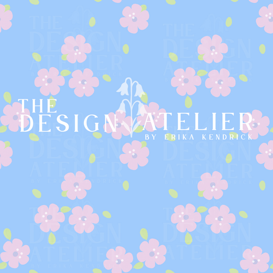 Backyard Blooms Seamless Design with Textile Rights