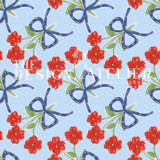 Liberty Bouquet Seamless Pattern with Textile Rights