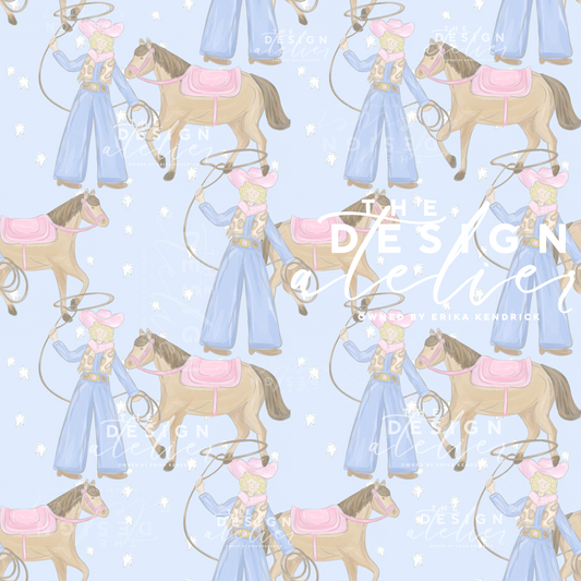 Little Lasso Darling  Seamless Pattern with Textile Rights