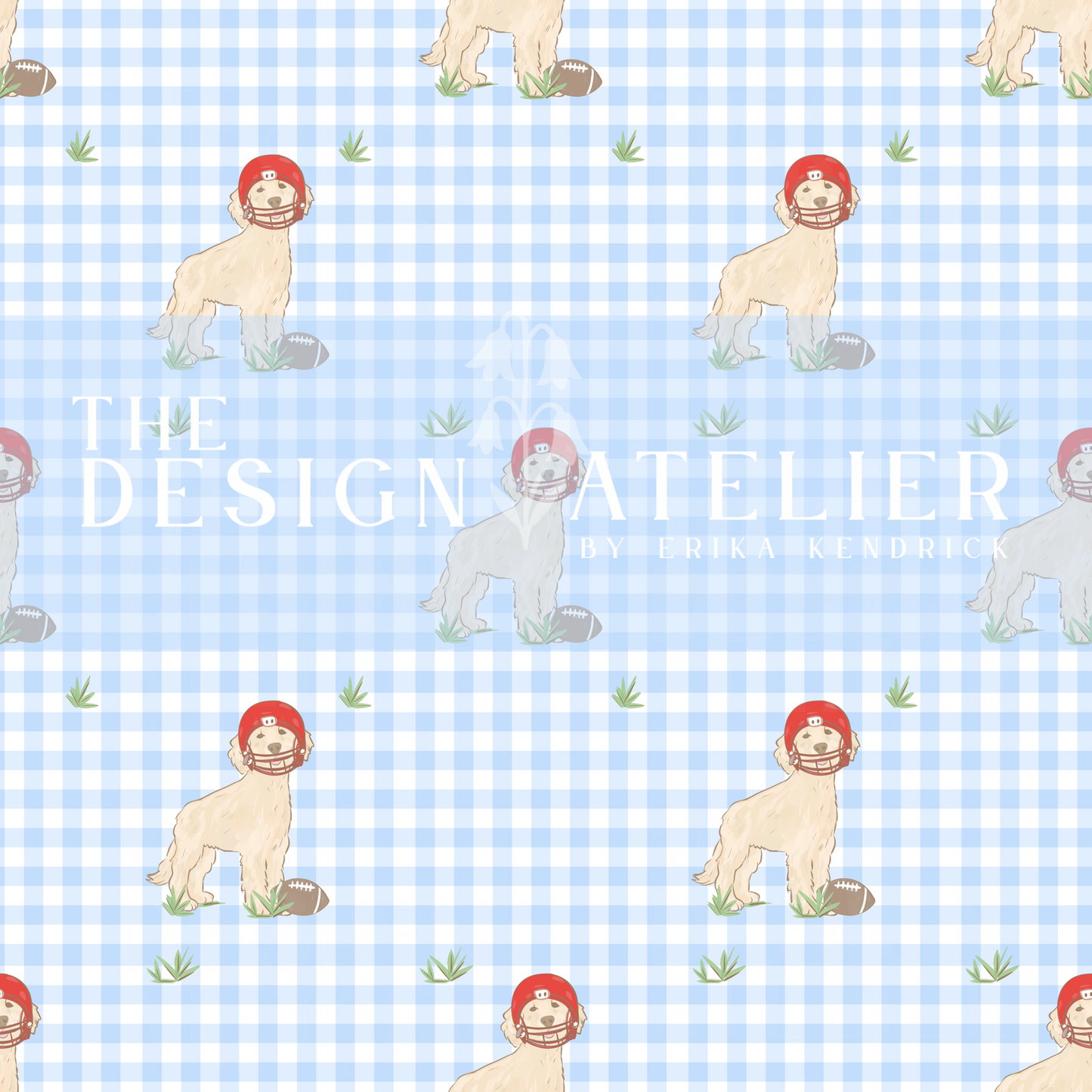 Little League Golden  Seamless Pattern with Textile Rights