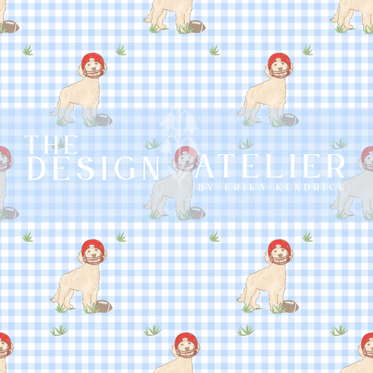 Little League Golden  Seamless Pattern with Textile Rights