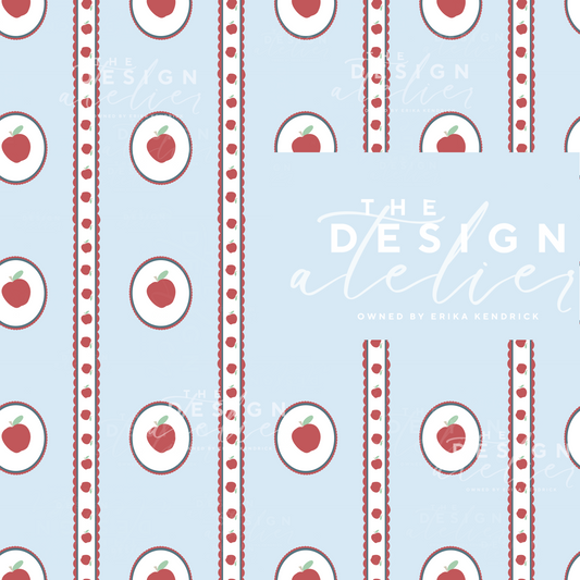 Little Apple Row Seamless Pattern with Textile Rights