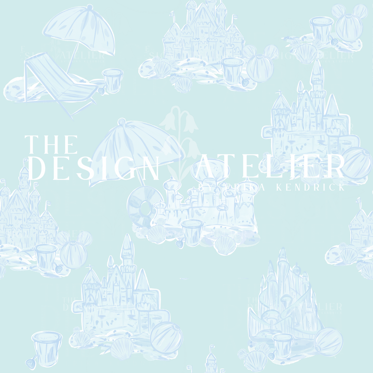 Magic by the Shoreline Seamless Pattern with Textile Rights