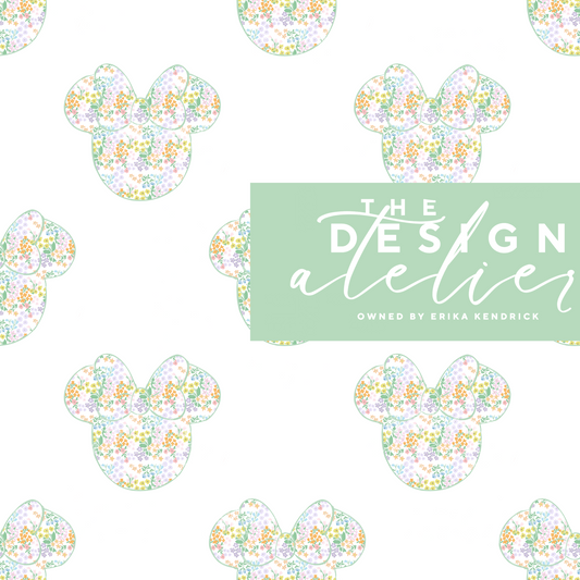 Minnie Bloom Sprinng Seamless Pattern with Textile Rights