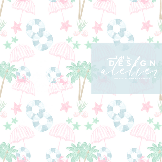 Palm Beach Play  Seamless Pattern with Textile Rights (Copy)