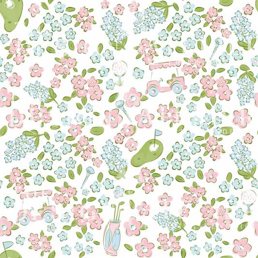 Par for the Petals Seamless Design with Textile Rights