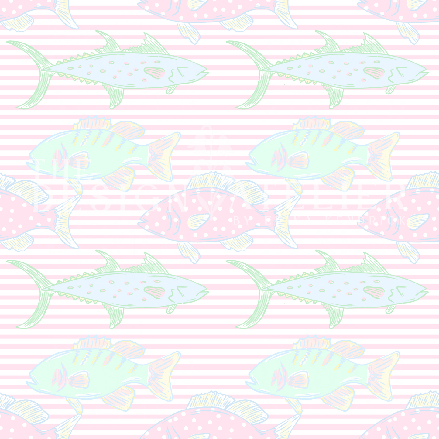 Pastel Coast Pattern with Textile Rights