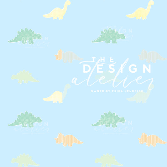 Pastel Prehistoric Seamless Pattern with Textile Rights