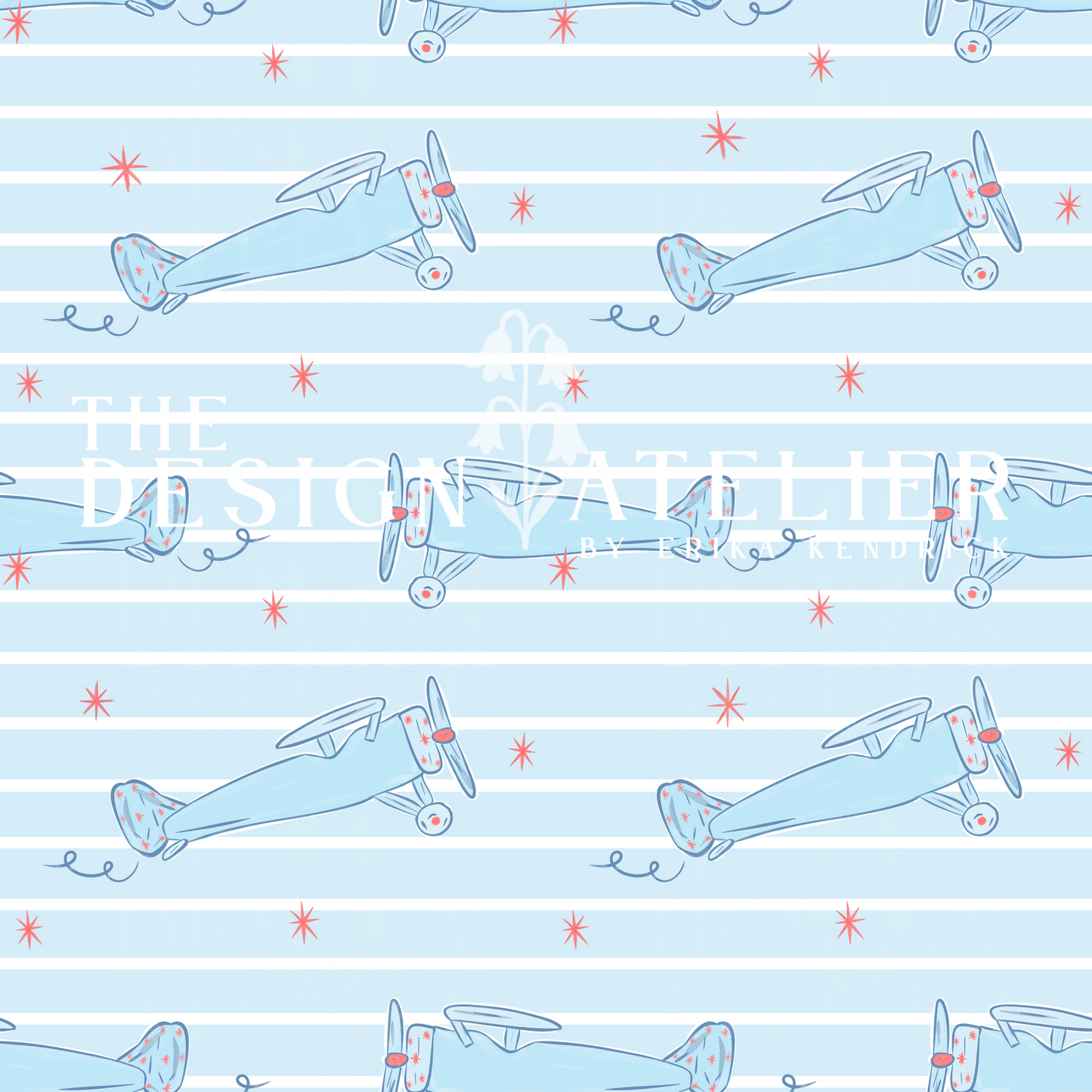 Patriotic and Fly Seamless Design with Textile Rights
