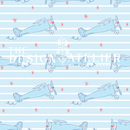 Patriotic and Fly Seamless Design with Textile Rights