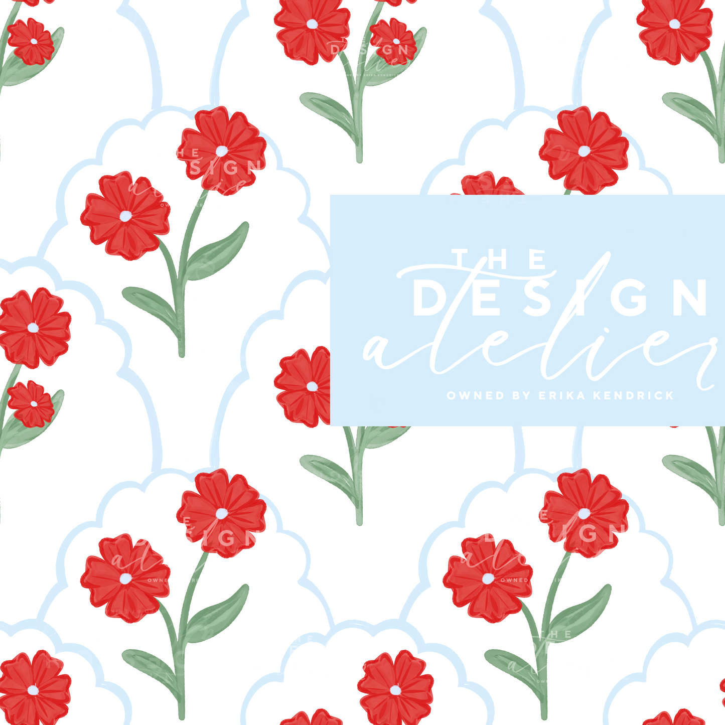Patriots Posie  Seamless Pattern with Textile Rights