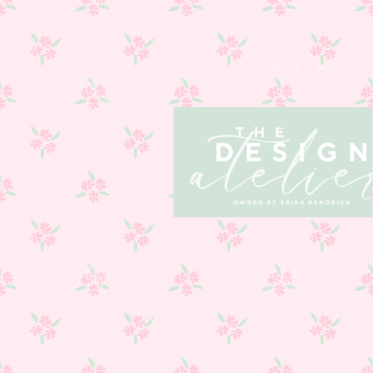 Grace in Bloom-Pink Seamless Pattern with Textile Rights