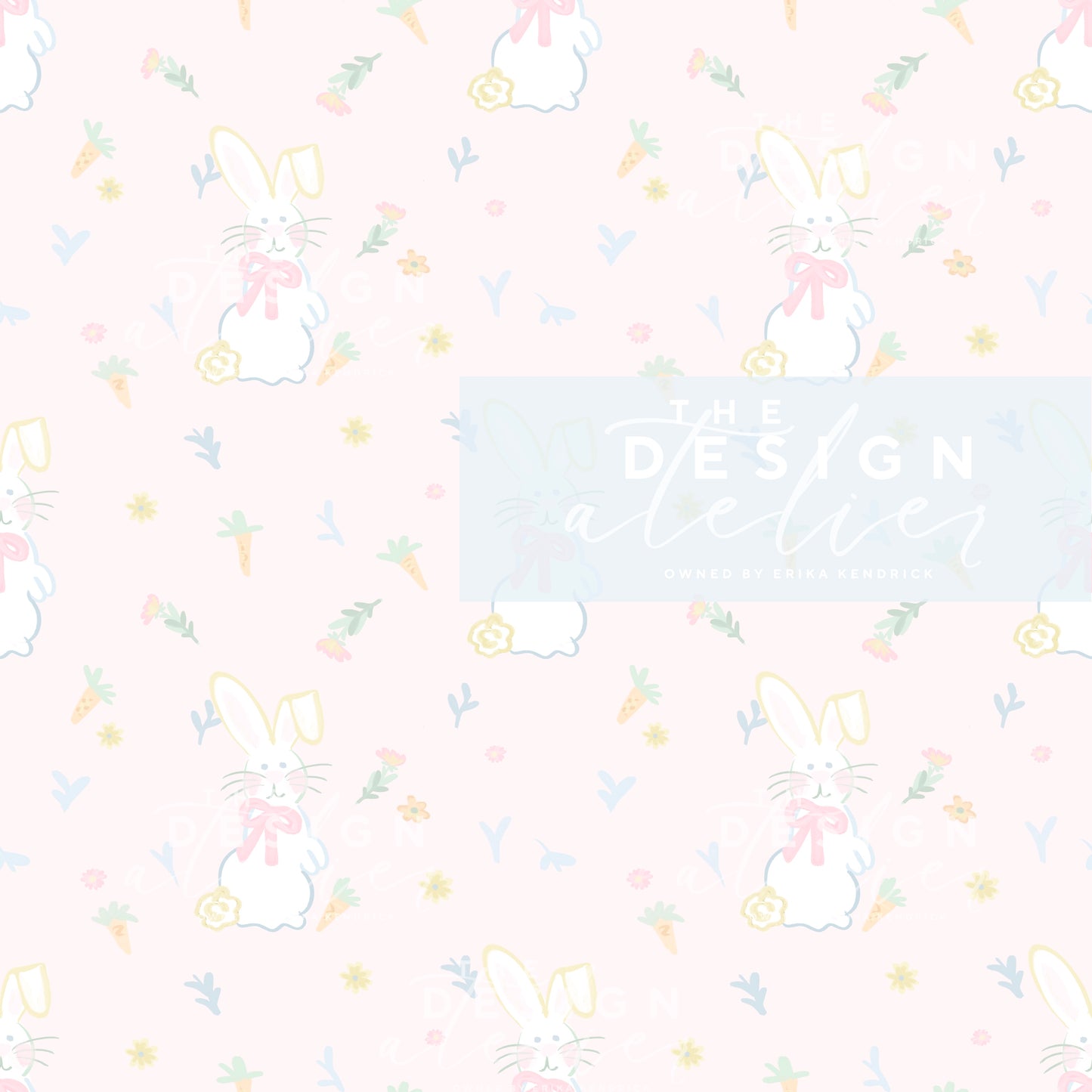 Bunny Blush Seamless Design with Textile Rights