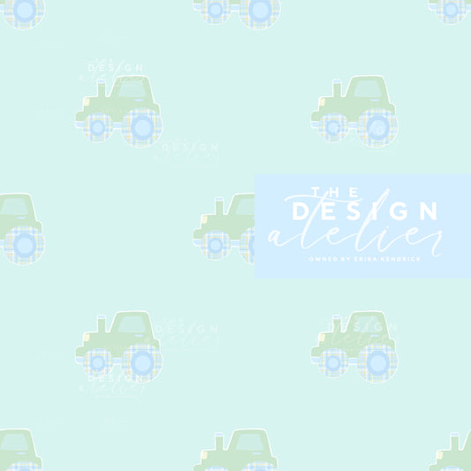 Plaid Acres Seamless Pattern with Textile Right