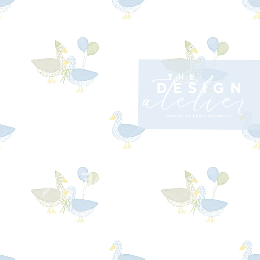 Party on the Pond Seamless Pattern with Textile Rights