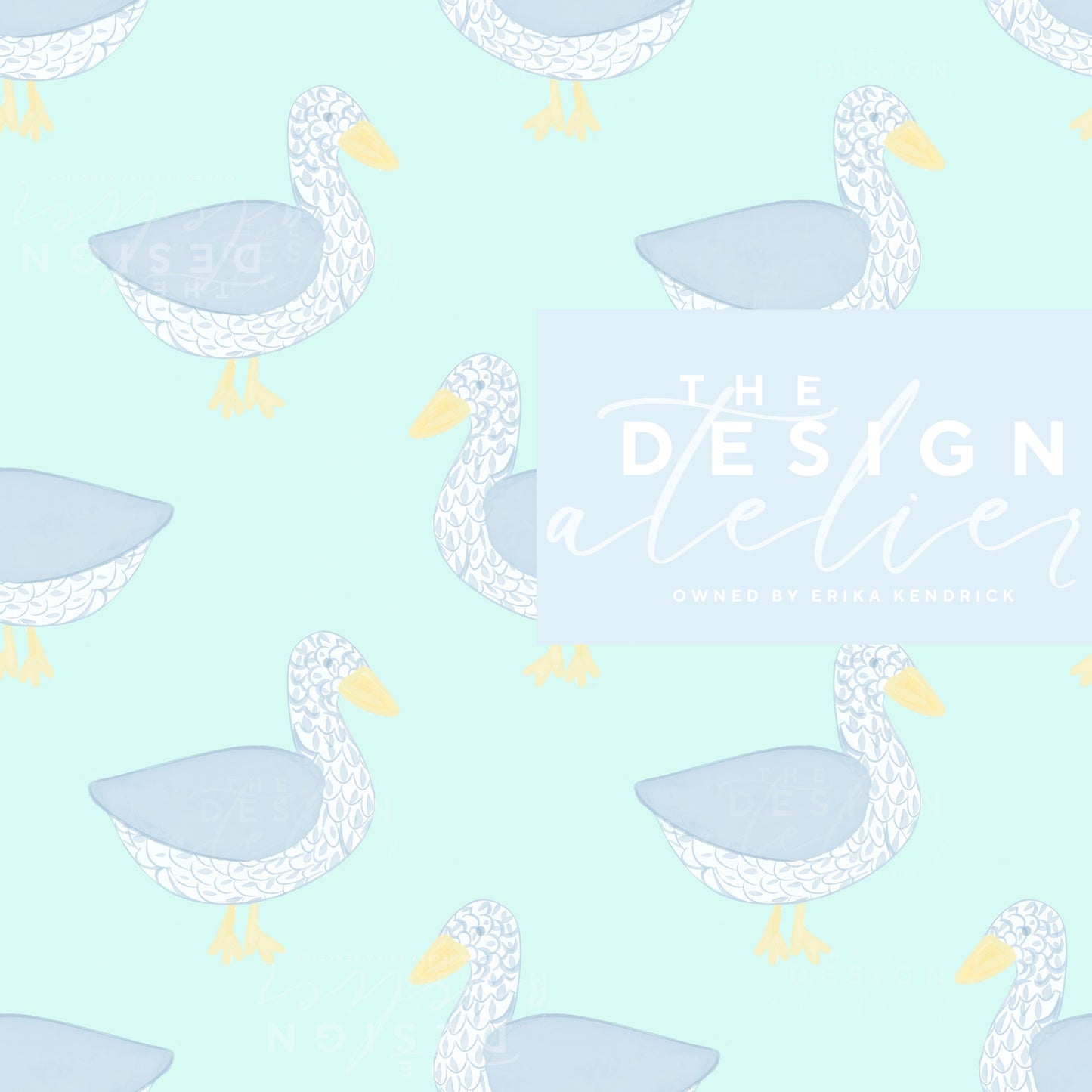 Preppy Duck Seamless Pattern with Textile Rights