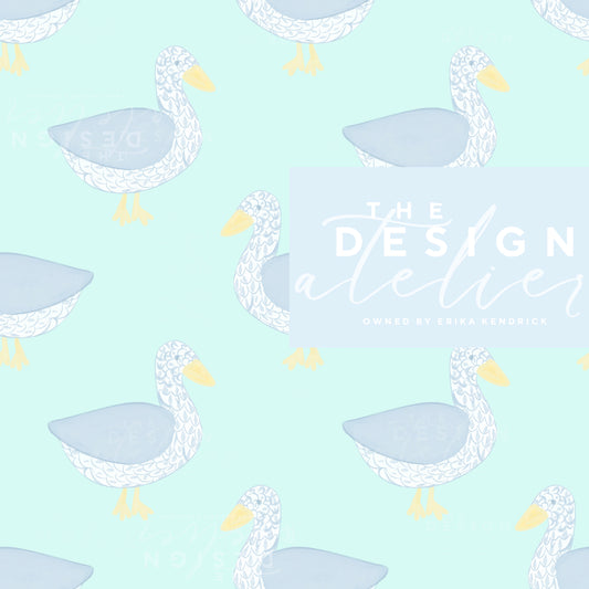 Preppy Duck Seamless Pattern with Textile Rights