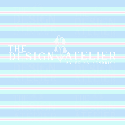 Preppy Stripes Seamless Design with Textile Rights
