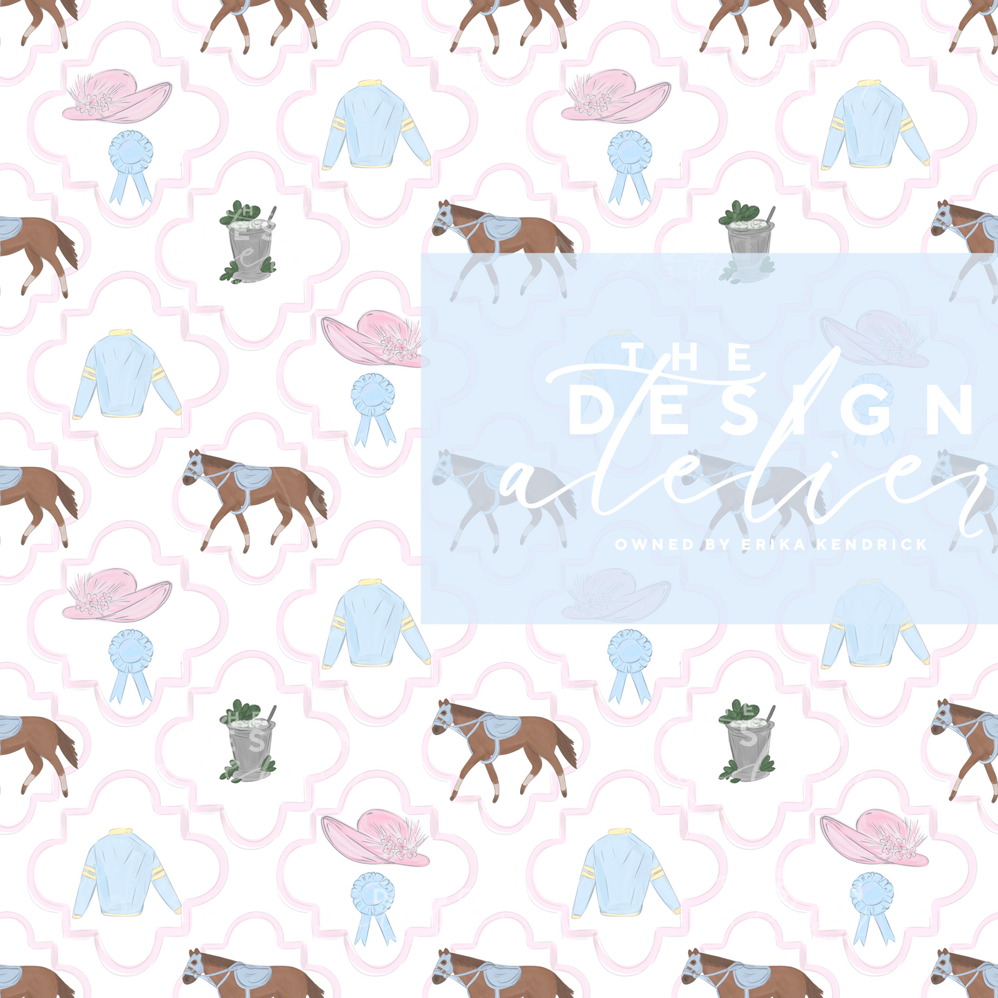 Run for Roses  Seamless Pattern with Textile Rights