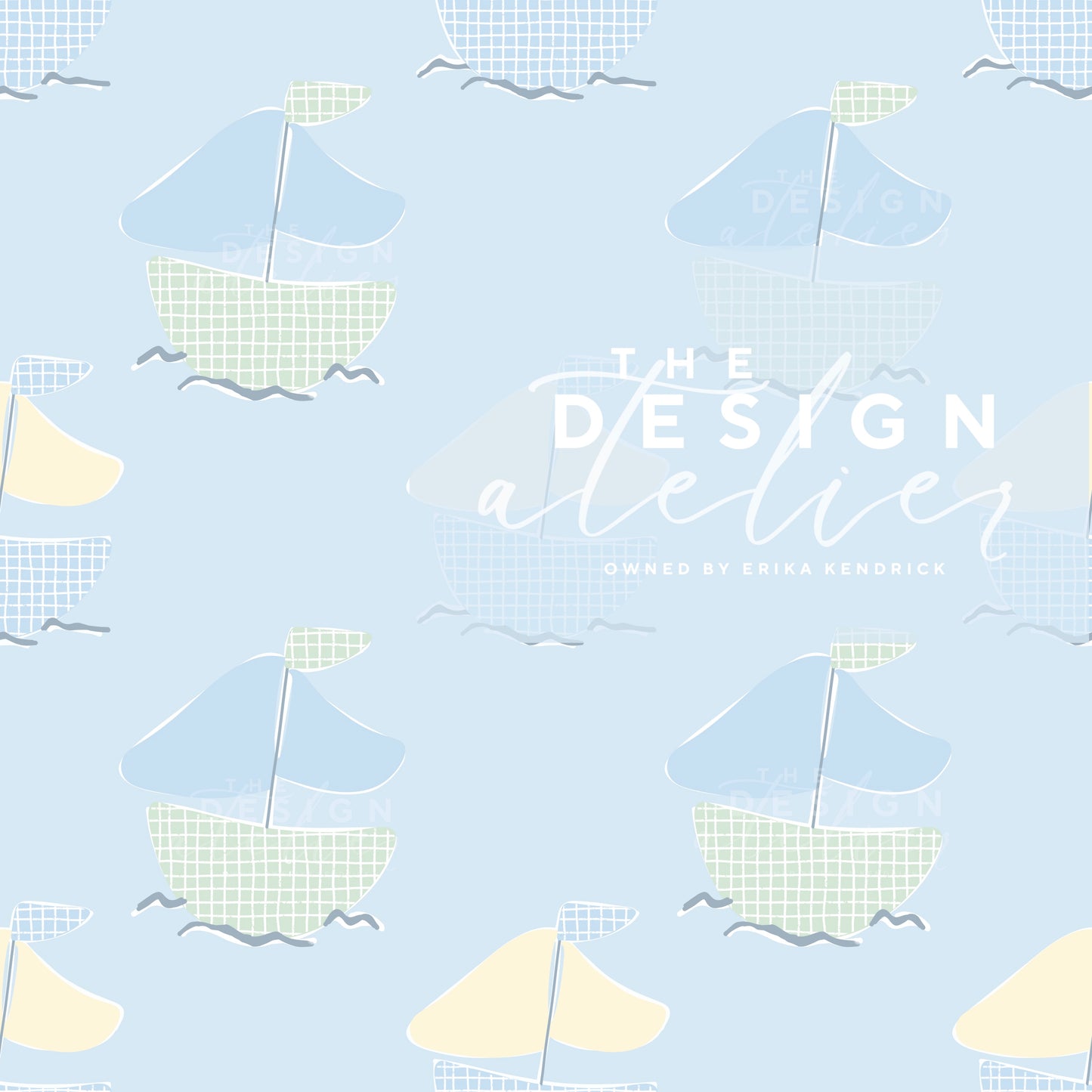 Set Sail Doodles Design with Textile Rights