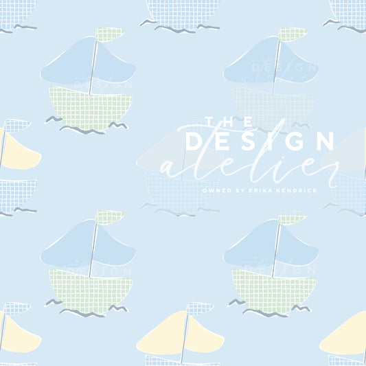 Set Sail Doodles Design with Textile Rights