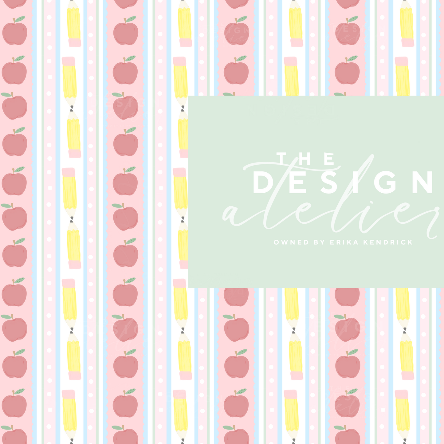 School Day Stripe Seamless Pattern with Textile Rights