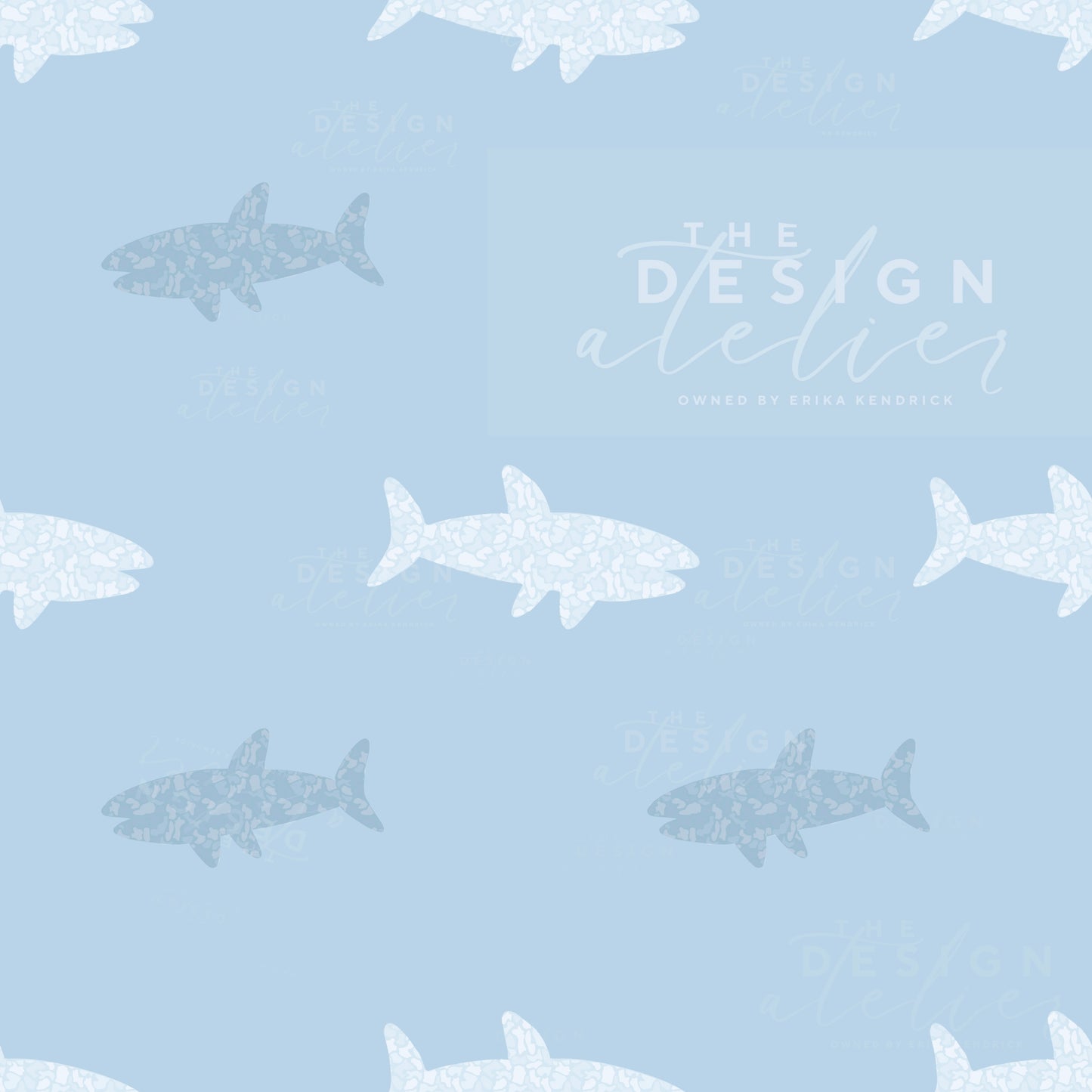 Shark Bay Seamless Pattern with Textile Rights
