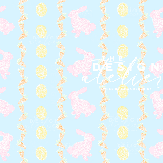 Sweet Spring Hoppity Seamless Pattern with Textile Rights