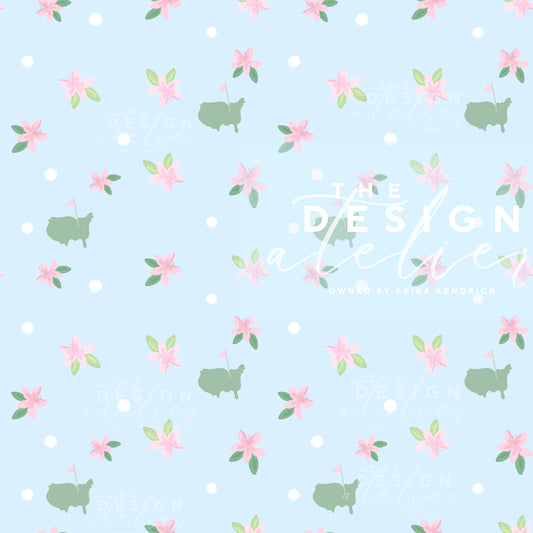 The Green Jacket Garden Seamless Pattern with Textile Rights
