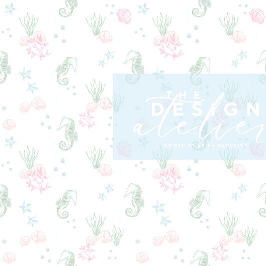 Tide Pool Treasures  Seamless Pattern with Textile Rights