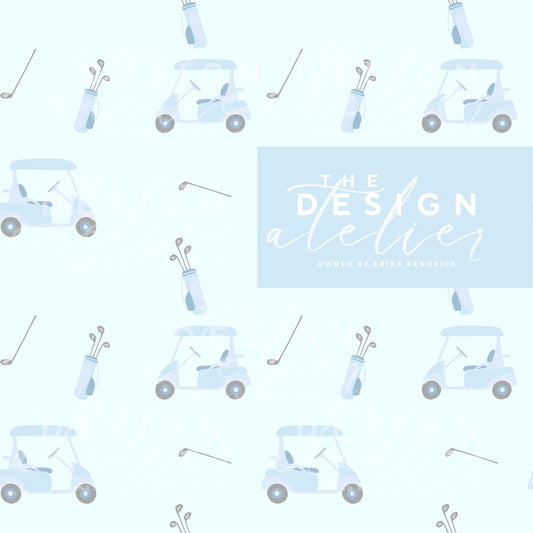 Fairway Flow Seamless Pattern with Textitle Rights