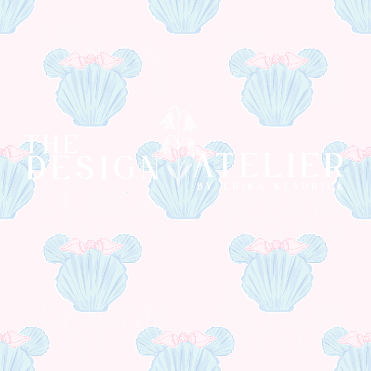 Magic on the Shore Seamless Pattern with Textile Rights -Light Pink